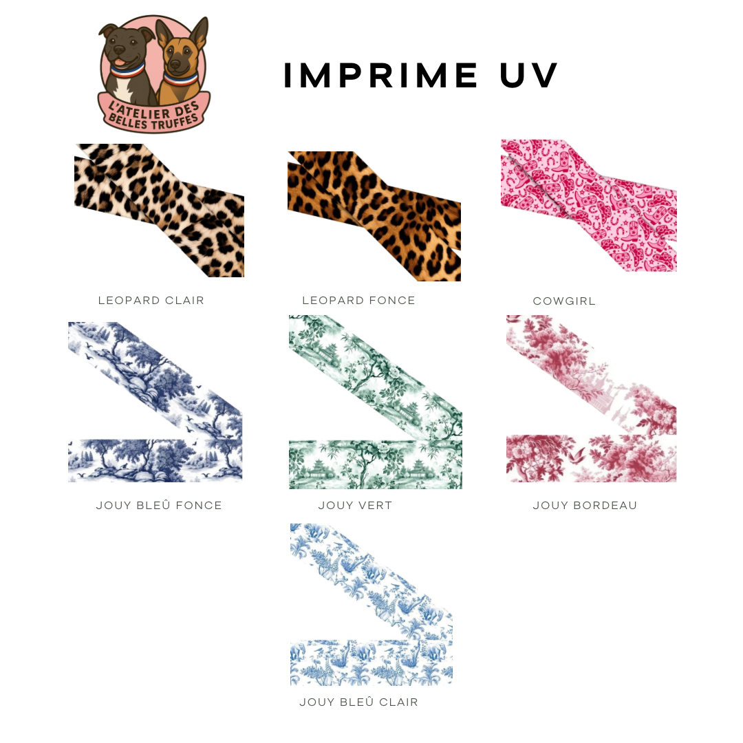 Harnais impression UV 25 mm (Imprimé UV au choix)
