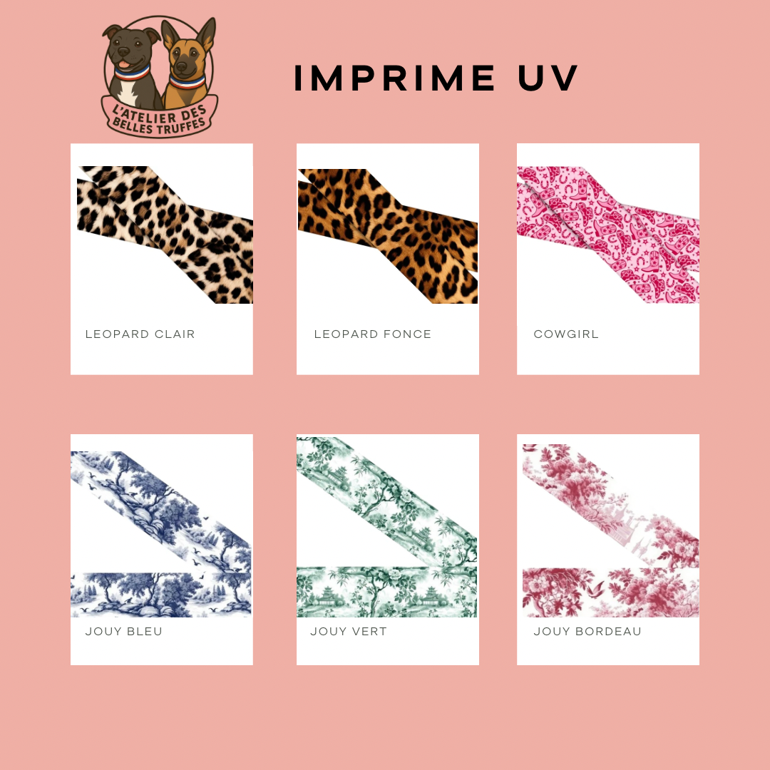 Harnais impression UV 25 mm (Imprimé UV au choix)