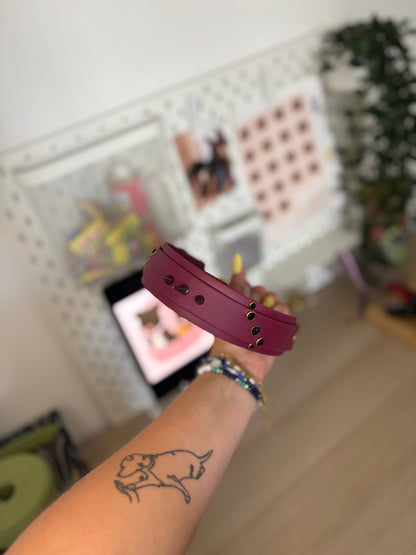 Collier 38 mm, 40/50 cm vin rougé