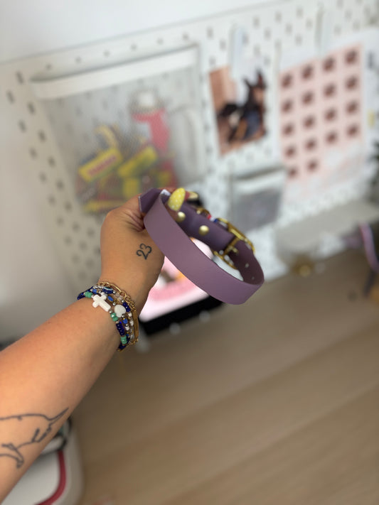 Collier 25 mm, 30/40 cm mauve